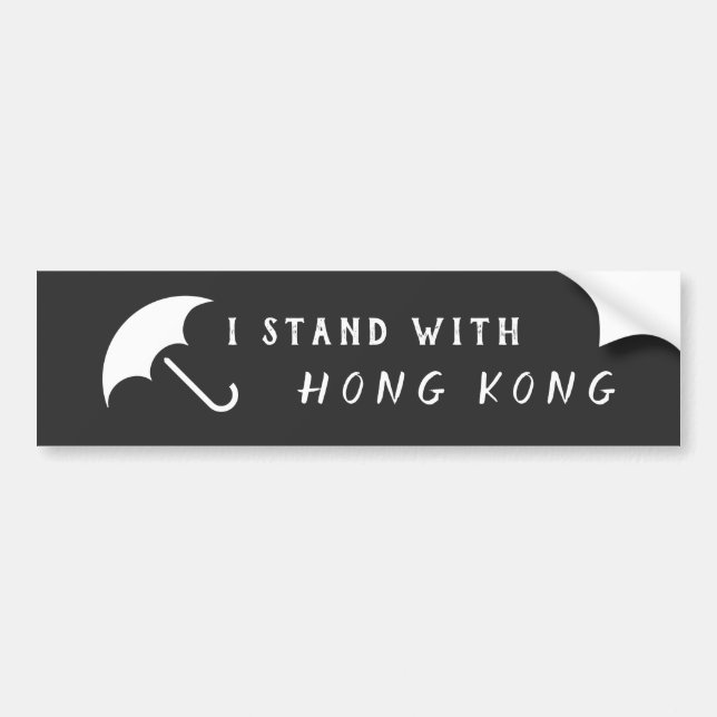 I Stand With Hong Kong Bumper Sticker (Front)