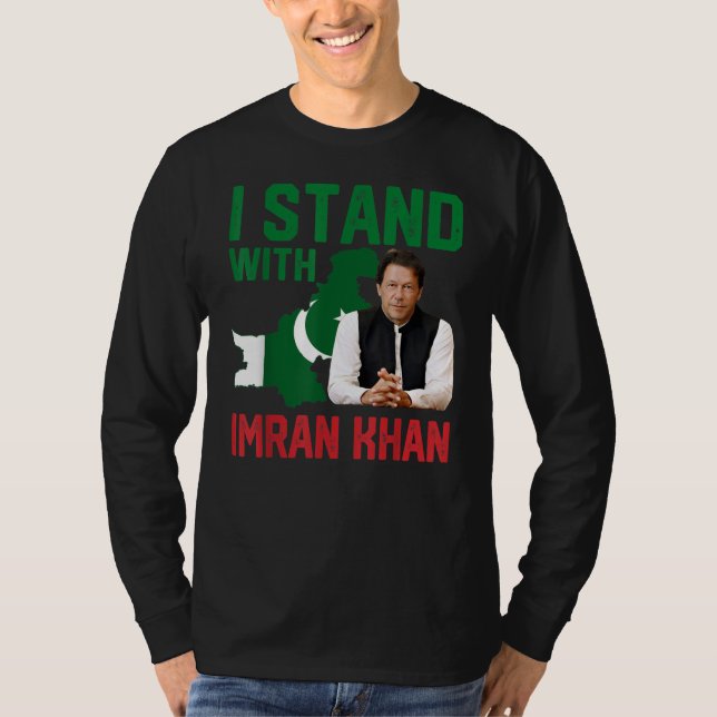 I Stand With Imran Khan PTI Party Pakistan Support T-Shirt (Front)