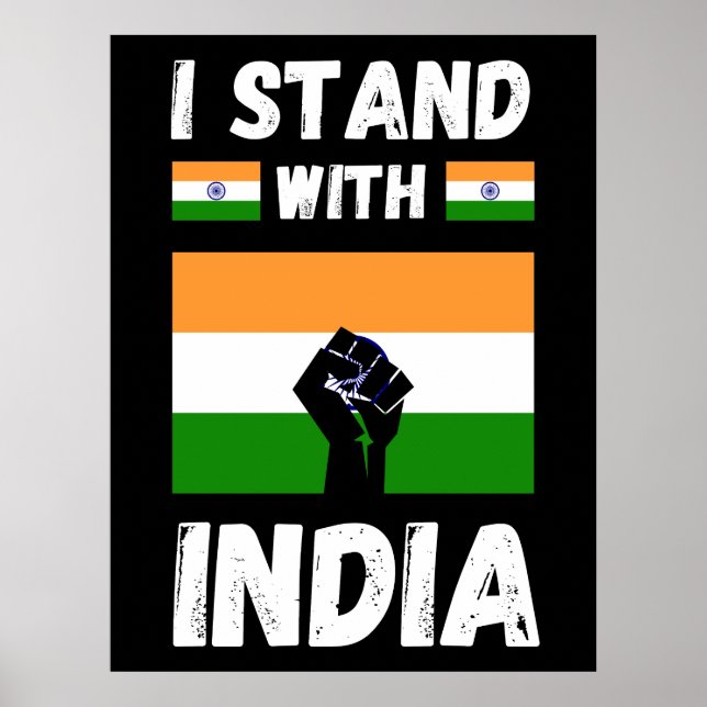 I stand with india poster (Front)