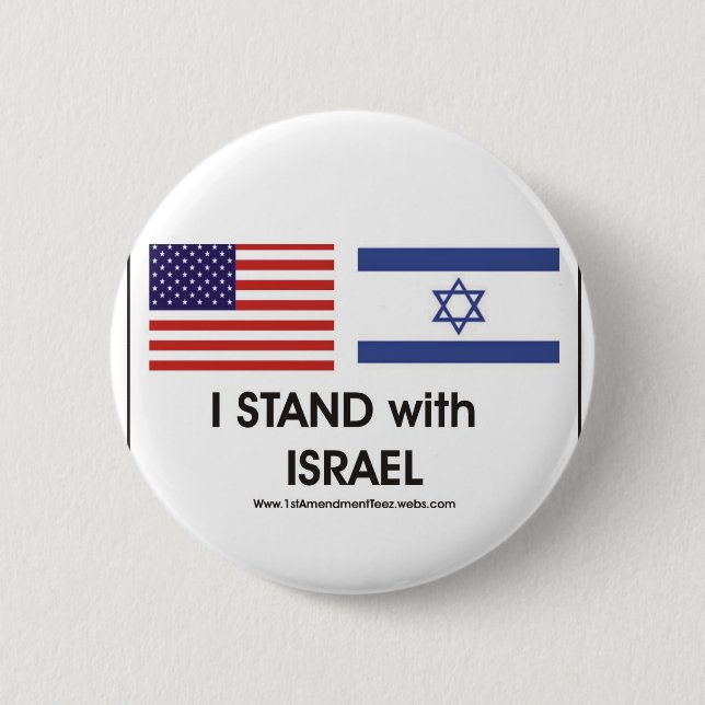 I stand with Irael 6 Cm Round Badge (Front)