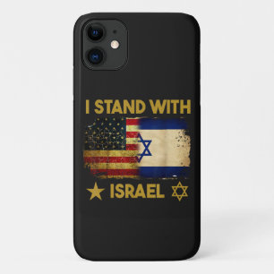 I Stand with Israel America Flag Case-Mate iPhone Case