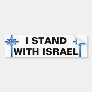 I STAND WITH ISRAEL BUMPER STICKER