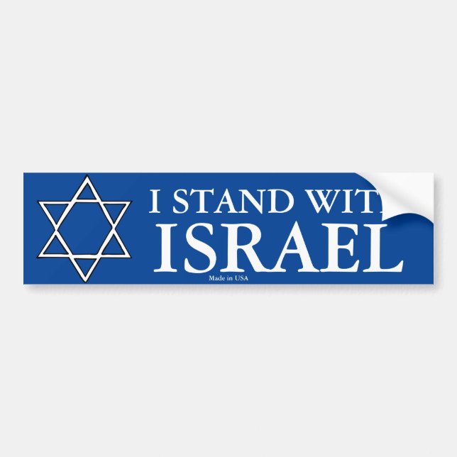 I Stand With Israel Bumper Sticker (Front)