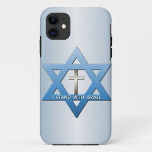 I Stand With Israel Christian Cross Star of David Case-Mate iPhone Case