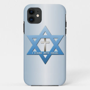I Stand With Israel Christian Cross Star of David Case-Mate iPhone Case