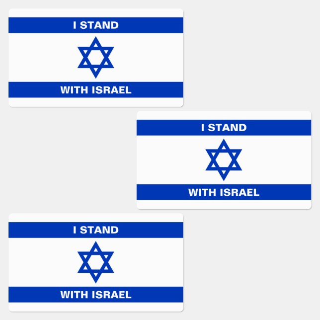 I stand with Israel custom Israel flag rectangular (Group)