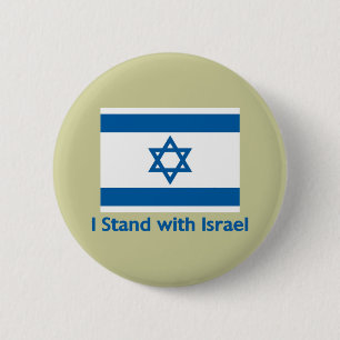 I Stand With Israel Gifts and Tees 6 Cm Round Badge