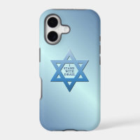 I Stand With Israel Jewish Star of David on Blue