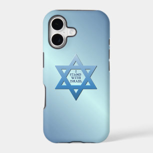 I Stand With Israel Jewish Star of David on Blue