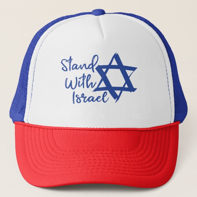 I Stand With Israel Love Trucker Hat (Front)