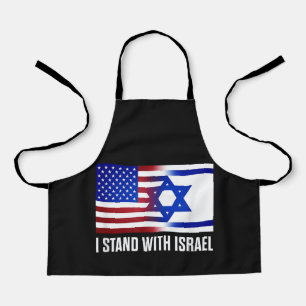 I Stand with Israel Patriotic Apron
