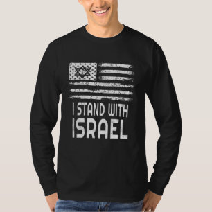 I Stand With Israel Patriotic Isreal Flag T-Shirt