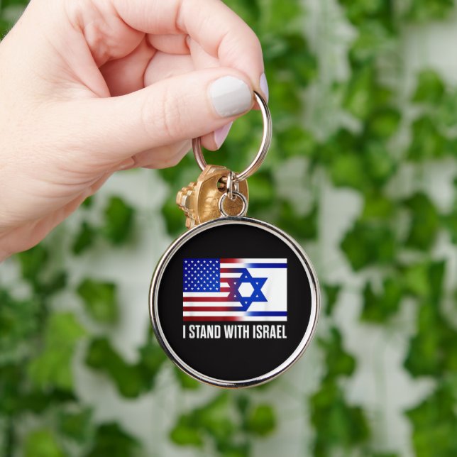 I Stand with Israel Patriotic Key Ring (Hand)
