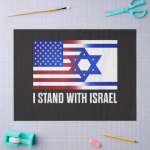 I Stand with Israel Patriotic Tissue Paper