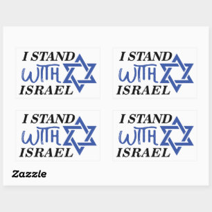 I Stand With Israel Pride Rectangular Sticker
