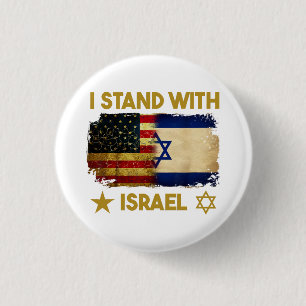 I Stand With Israel Shirt I Stand With Israel Amer 3 Cm Round Badge