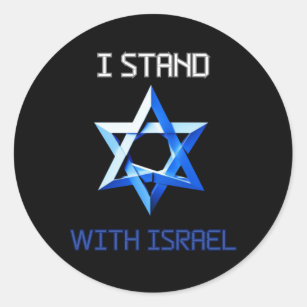 I stand with Israel, support Israel Classic Round Sticker