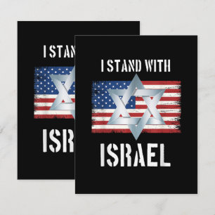 i stand with israel thank you card