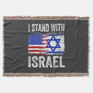 I Stand with Israel Throw Blanket
