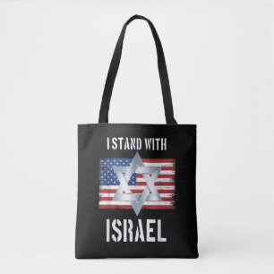 i stand with israel  tote bag