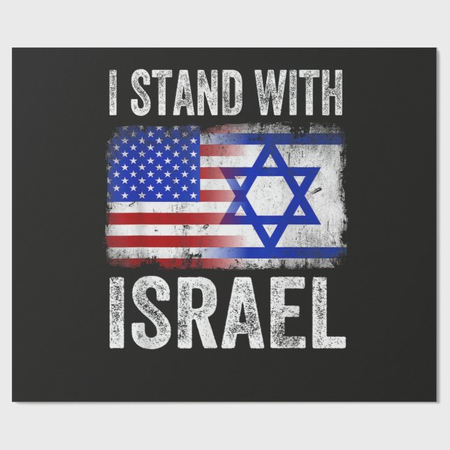I Stand with Israel Wrapping Paper (Flat)