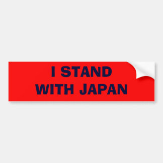 I STAND WITH JAPAN BUMPER STICKER