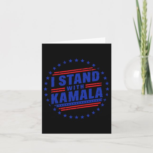 I Stand With Kamala Election 2024  Card (Front)
