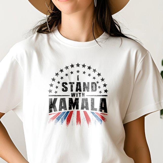 I STAND WITH KAMALA PATRIOTIC AMERICAN ELECTION T-Shirt (Creator Uploaded)