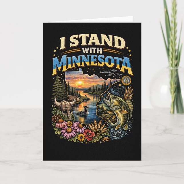 I Stand With Minnesota Holiday Card (Front)
