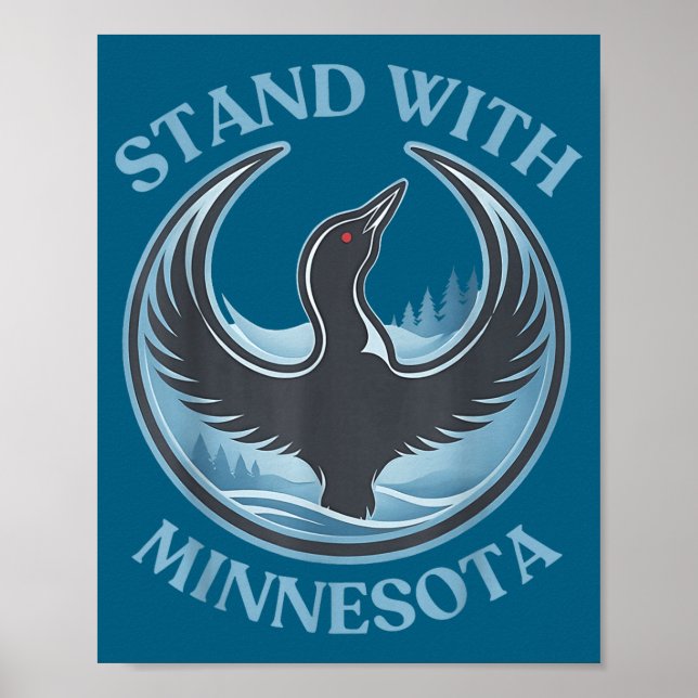 I stand with minnesota mn state bird  poster (Front)