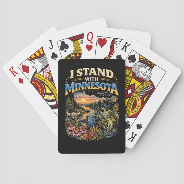 I Stand With Minnesota Playing Cards (Back)