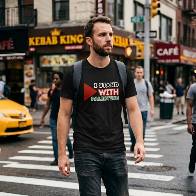 I STAND WITH PALESTINE Black T-Shirt (Creator Uploaded)