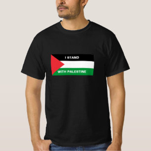 I stand with Palestine custom text Palestine flag T-Shirt