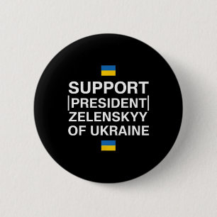 I Stand With President Zelensky - I Stand With Ukr 6 Cm Round Badge
