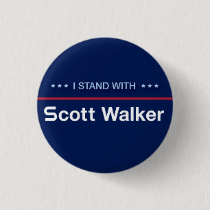 I Stand With Scott Walker 3 Cm Round Badge