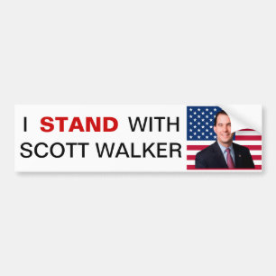 I Stand With Scott Walker Bumper Sticker