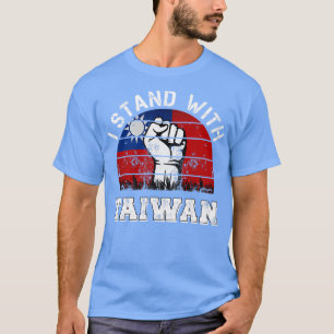 I Stand With Taiwan Retro Vintage Taiwanese Flag T-Shirt