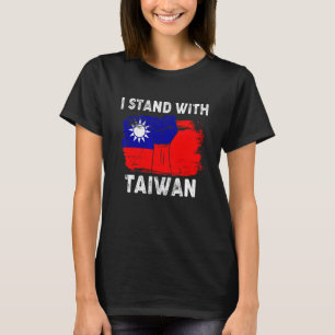 I Stand With Taiwan Vintage American Taiwanese Fla T-Shirt