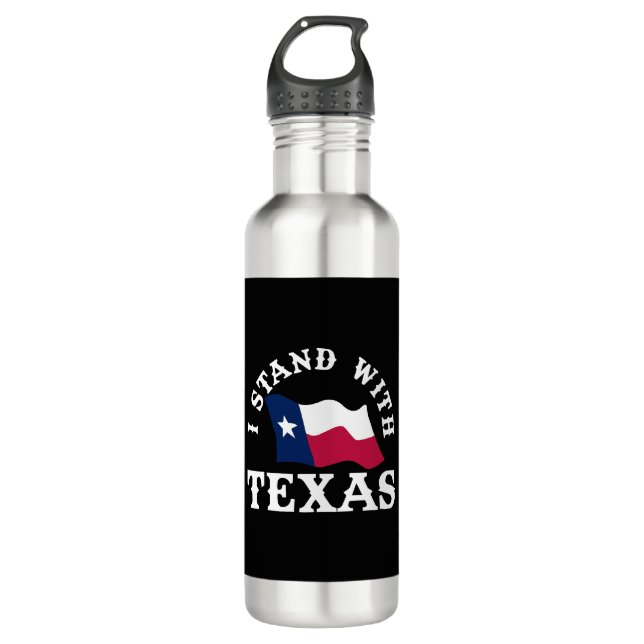 I Stand With Texas 710 Ml Water Bottle (Front)