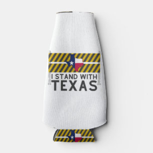 I Stand With Texas  Bottle Cooler