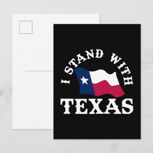 I Stand With Texas Invitation Postcard