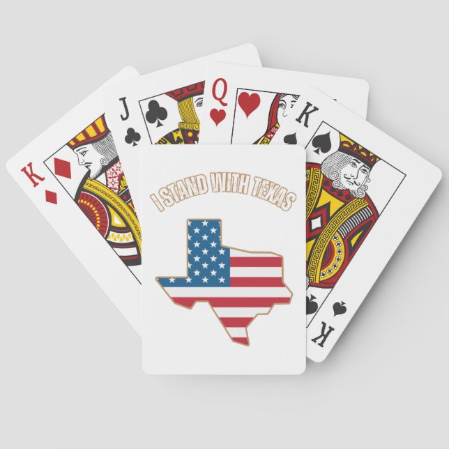 I Stand With Texas Playing Cards (Back)