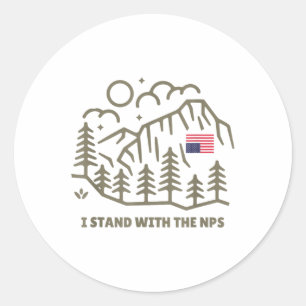 I Stand With The Nps - National Park Support  Classic Round Sticker