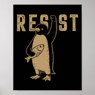 I Stand With The Penguins Shirt Resist Penguin Poster