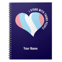 I Stand With Trans People Custom Spiral Notebook