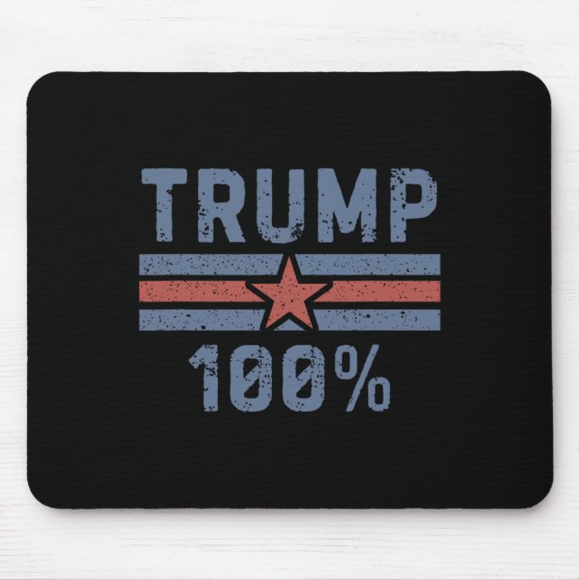 I Stand With Trump 100%  Mouse Pad (Front)