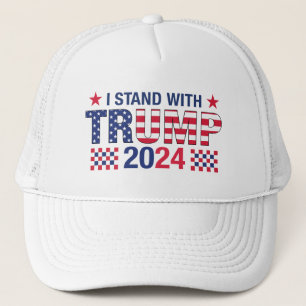I Stand With Trump 2024 Trucker Hat