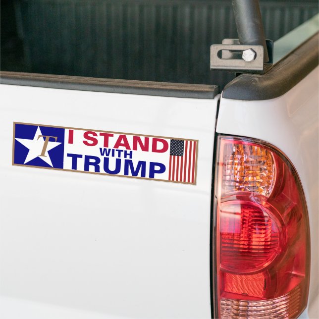 I Stand With TRUMP  Bumper Sticker (On Truck)