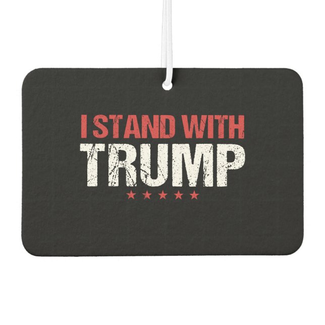 I stand with Trump Car Air Freshener (Front)