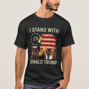 I Stand With Trump Funny Trump 2024 T-Shirt